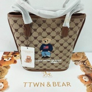 TTWN BEAR TN3389 TOTE BAG COKELAT TTWNBEAR-TOTE BAG TTWN BEAR