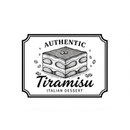 Tiramisu label sticker waterproof 50x30mm sticker 100 pcs.