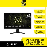 MSI MAG 275QF E20 Rapid IPS 200Hz 27" Gaming Monitor