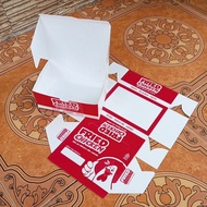 @50pcs 1 color fried chicken box, ivory material, size 15x10x6