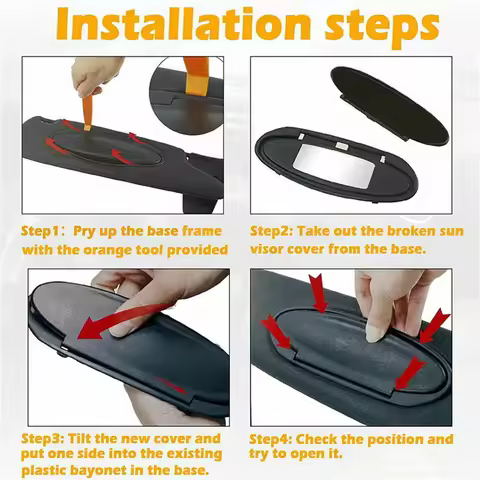 for Porsche 911 996/997 New Sun Visor Mirror Cover Black for Boxster for Cayman 986/987 99670142102