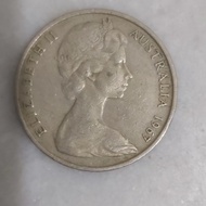 uang koin australia  20 cent 1967