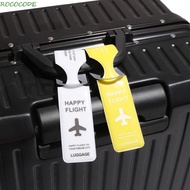ROCOCODE PVC Luggage Tag, Boarding Pass Address Label Airplane Suitcase Tag, Fasion Baggage Name Tag