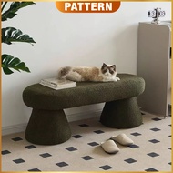 PATTERN Modern Lambswool Bench Chair | Shoe Changing Bench | Living Room Sofa Bench Stool |  Make Up
