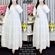 S 6657 Ceruty Dress with Buttons, Cool Material 3011