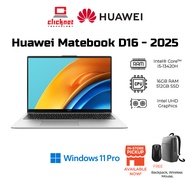 Huawei Matebook D16 - 2025 16"  inches Laptop ( i5-13420H , Intel UHD, 16GB, 512GB SSD, W11 Pro)