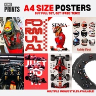 Aesthetic F1 Poster A4 [1pc/4pcs/8pcs], High Quality A4 Print, Aesthetic Wall Art, Formula 1 Poster
