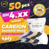 【Ready Stock】Careion 6D Duckbill Mask 50pcs Headloop 4ply Disposable Non Medical Face Mask 3D Mask