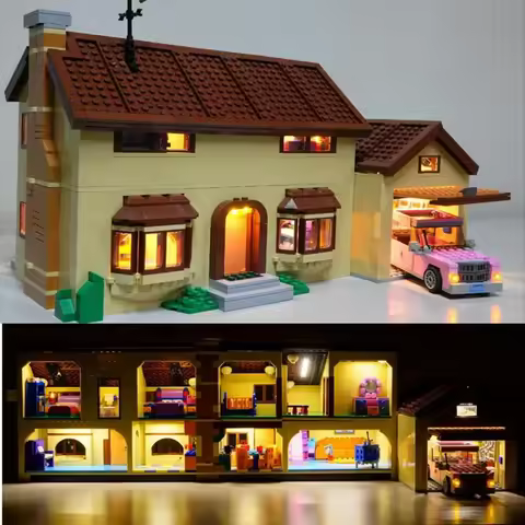 LED Lighting Set Suitable for LEGO The Simpsons House 71006 Lighting Gift (Excluding Building Blocks