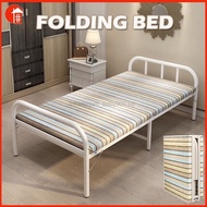 Folding Single Bed Foldable Bed Home Office Lunch Break Single Bed Simple Wrought Iron Folding Bedsolid wood bed Bed Frames Headboards d12
