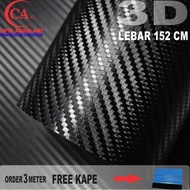 BLACK 3D FIBER CARBON STICKER / STICKER