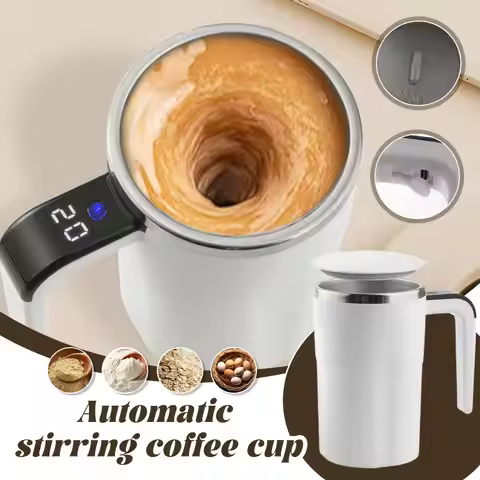 Intelligent Coffee Cup Stainless Steel Waterproof Coffee Mug Temperature Measurement Magnetic Automa