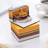 3D Dragon Palace Paper Carving 2025 Desktop Calendar DIY Craft 3D Pop Up Notes Zippered Gift