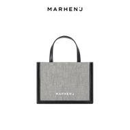 MARHEN.J Janet Bag Canvas Vegan Leather two-tone tote crossbody bag 4 colors - Black / Brown / Blue 