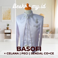 Basofi, Basofi pengantin pria, basofi sunda, jaspengantin, basofi beskap, basofi nikah, baju pengantin muslim arab, basofi putih