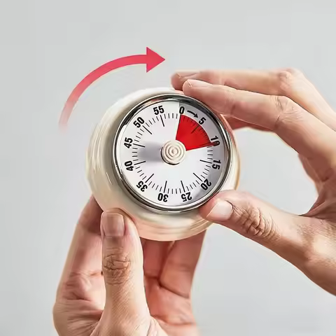 Magnetic Backing Kitchen Countdown Timer Visual Timer Metal Cooking Timer Clock Stainless Steel Mech
