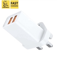 DENMEN 2.4A (2USB) ADAPTER + CABLE