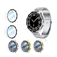 2IN1 Hard PC Case+Bezel for Samsung Galaxy Watch 6 Classic 47mm 43mm Bumper Protector Cover for gala