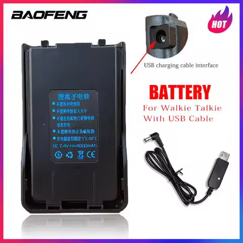 BAOFENG Walkie Talkie Original Battery Compatible with UV-S9/UV-5R Pro/BF-UVB3 Plus/UV-S9 Plus/UV-5R