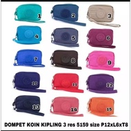 dompet koin kipling 3 releting parasut