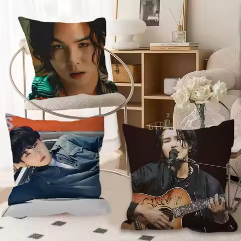 S-Suga Kpop A-Agust D Pillow Cover Design cushion Cover decor Holiday Decorati