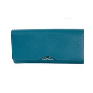 Guy Laroche กระเป๋าสตางค์ผู้หญิง กระเป๋าสตางค์ 2 พับยาวแบบบางสีเขียว รุ่น AGP09132S6GRL