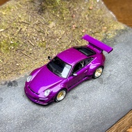 POPRACE 1/64 Porsche RWB 997 GT 015 Alloy Diecast Car Model Toy Birthday Gift