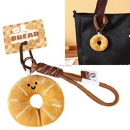 CH* Fun Shaped Plush Bread Key Accessory Bread Bag Charm For Backpack Purse Decors Daily Use Sturdy 