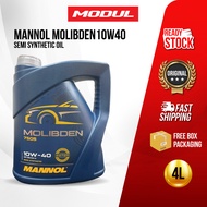 MANNOL MOLIBDEN 🔥 100% ORIGINAL🔥🔥molybdenum (MoS2).10W40 (4L) (MADE IN EUROPE) Engine Oil Semi Synthetic Engine Oil
