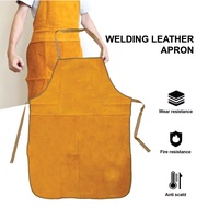 Welding Leather Apron Heat Resistance Safety Woodworking Welding Cast Iron Workshop Protective Apron