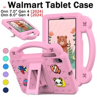 EVA Tablet Case for Walmart ONN 8.0" 7.0" Gen 4 2024 Cartoon with Handle Holder for Onn 8.0-inch Gen