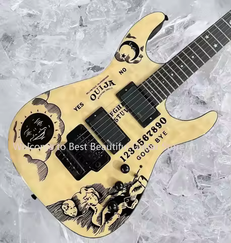 hot KH-2 Ouija Electric Guitar - Natural Wood Finish, EMG Active Pickups, US Shipping #1425369