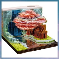 (XCTS) 3D Tear Away Art Weekly Calendar 2025 with Led LightRip Away Calendar Art 3DPull Apart Weekly