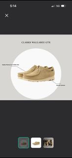Clarks Wallabee GTX Maple Suede Gore-Tex UK 8 Euro 42碼