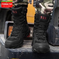 TOMATO【Ready Stok】Sport Army Mens 511 Tactical Boots Outdoor Hiking High Top Combat Swat Boot Kasut