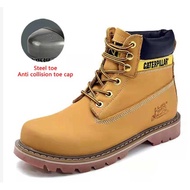 Safety Shoes For Men Caterpillar Steel-Toe Men's Plain Work Boots Caterpillar Size 35-46