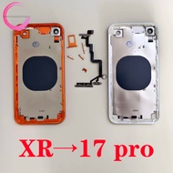Rear Housing For iPhone XR To 17 Pro XR like 17 Pro With Free Gifts,XR DIY 17 Pro Back Housing+Middl