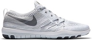 Nike Womens Free TR Focus Flyknit Running Shoes (9 B(M) US, White/Clear Grey/Wolf Grey/Metallic S...