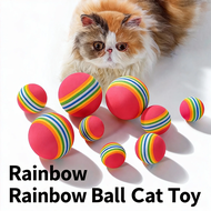 Cat Toys Rainbow Ball 5PCS Micro Elastic Ball Teasing Cat Silent Ball EVA Ball Pet Self Hi Toys Pet 
