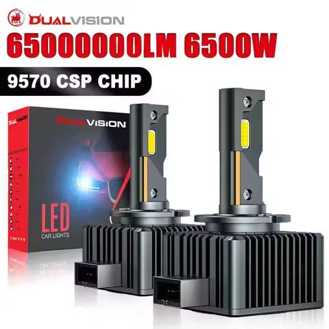 Dualvision D3S LED Headlights Bulb HID D1S D2S D4S D8S D1R D2R D3R Turbo LED 65000000LM Two-sided CS