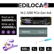 Ediloca EN760 NVMe PCIe Gen 4x4 M.2 2280 SSD Read 5000MB/s Write 4500MB/s สำหรับ Laptop และ PC 1TB 2