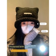 hat woman winter hat woman Korean-style cute cat-ear woolen hat for children in autumn and winter
