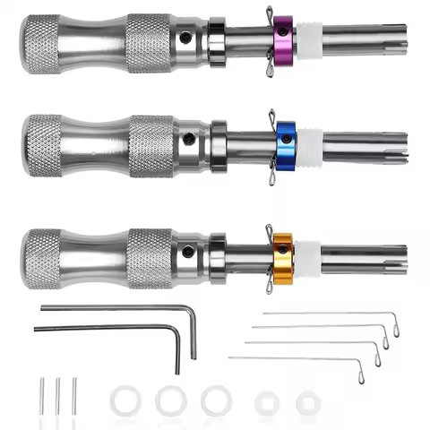 Tubular Lock Pick Set Tubular Lock Pick Set for Beginners and Pro Locksmiths Stainless Steel Tool Ki