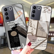 Vivo V27E V27 5G Case - Softcase - Latest Casing - Vivo V27E V27 5G glass softcase (GC171)