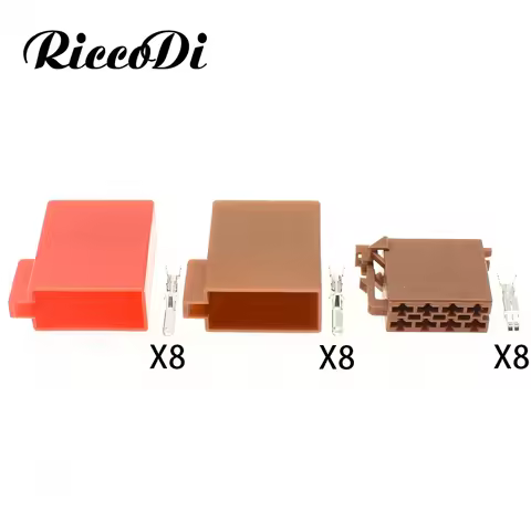 1-20Kits 8 Ways 3.5 MM Male Female TE Middle Slot Auto ISO Radio Horn CD Plug Connector For Toyota L