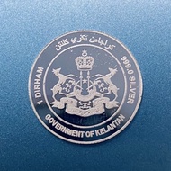 1 Dirham Kelantan KGT Silver Perak 999.0 dengan kapsul plastik