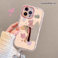 SOFTCASE FOR iphone 7 7+ 8 8+ X XR XS 11 12 13 14 15 16 PRO PROMAX BARLY AND FRIENDS MOTIF AND STRAP