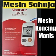(MESIN SAHAJA) Lulus KKM Sinocare Mesin Uji Kencing Manis Blood Glucose Test Kit Only
