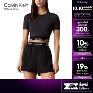 CALVIN KLEIN เสื้อครอปคอกลมแขนสั้นผู้หญิง Sport Cropped Gym T-Shirt รุ่น GWS5K144 UB1 - สีดำ