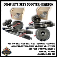 GEARBOX SCOOTER ADV160 BEAT FI V1 V2 VARIO 150 160 NMAX AVANTIZ/SOLARIZ EGO Gear Box Complete Sets S